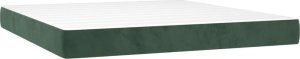 vidaXL vidaXL Materac kieszeniowy, ciemnozielony, 160x210x20 cm, aksamit 2