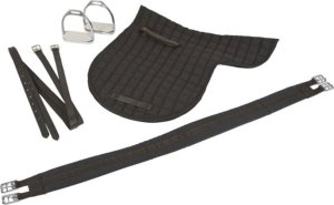 Kerbl Kerbl Siodło na kucyka, skórzane, czarne 2