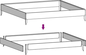 vidaXL vidaXL Podwyższona donica, 100x100x18,5 cm, stal kortenowska 6
