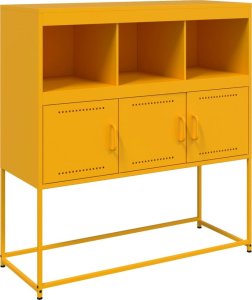 vidaXL vidaXL Szafka, musztardowa, 100,5x39x107 cm, stal walcowana na zimno 2
