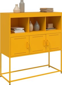 vidaXL vidaXL Szafka, musztardowa, 100,5x39x107 cm, stal walcowana na zimno 4