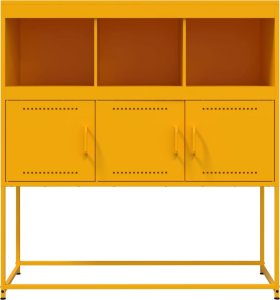 vidaXL vidaXL Szafka, musztardowa, 100,5x39x107 cm, stal walcowana na zimno 6