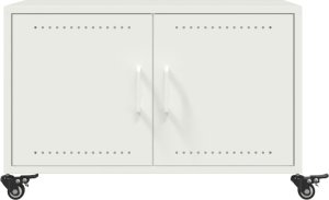 vidaXL vidaXL Stolik kawowy, biały, 68x50x43,5 cm, stal walcowana na zimno 6