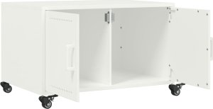 vidaXL vidaXL Stolik kawowy, biały, 68x50x43,5 cm, stal walcowana na zimno 9