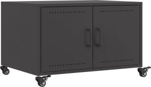 vidaXL vidaXL Stolik kawowy, czarny, 68x50x43,5 cm, stal walcowana na zimno 2