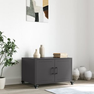 vidaXL vidaXL Stolik kawowy, czarny, 68x50x43,5 cm, stal walcowana na zimno 3