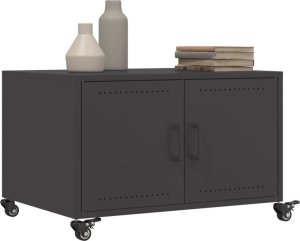 vidaXL vidaXL Stolik kawowy, czarny, 68x50x43,5 cm, stal walcowana na zimno 5