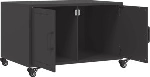 vidaXL vidaXL Stolik kawowy, czarny, 68x50x43,5 cm, stal walcowana na zimno 9