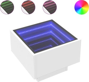 vidaXL Stolik boczny z LED, biały, 40x40x30 cm 2