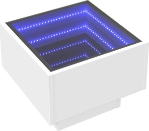 vidaXL Stolik boczny z LED, biały, 40x40x30 cm 3
