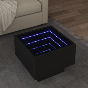 vidaXL vidaXL Stolik boczny z LED, czarny, 40x40x30 cm 1