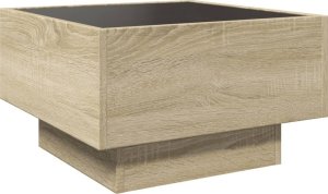vidaXL Stolik kawowy z LED, dąb sonoma, 50x50x30 cm 8