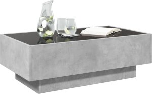 vidaXL Stolik kawowy z LED, szarość betonu, 90x50x30 cm 5