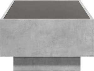 vidaXL Stolik kawowy z LED, szarość betonu, 90x50x30 cm 7