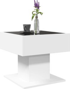 vidaXL Stolik kawowy z LED, biały 50x50x45 cm 5