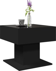 vidaXL Stolik kawowy z LED czarny 50x50x45 cm 5