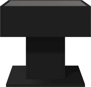 vidaXL Stolik kawowy z LED czarny 50x50x45 cm 6