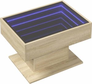 vidaXL Stolik kawowy z LED, dąb sonoma, 70x50x45 cm 3