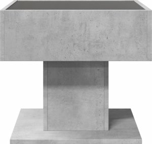 vidaXL Stolik kawowy z LED, szarość betonu, 50x50x45 cm 6