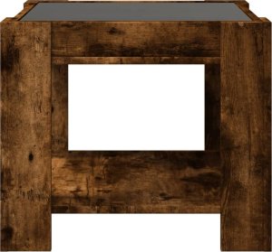 vidaXL vidaXL Stolik kawowy z LED, przydymiony dąb, 53x53x45 cm 7