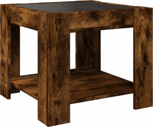 vidaXL vidaXL Stolik kawowy z LED, przydymiony dąb, 53x53x45 cm 8