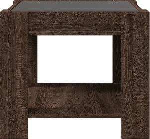 vidaXL Stolik kawowy z LED, brązowy dąb, 53x53x45 cm 7