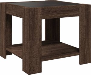 vidaXL Stolik kawowy z LED, brązowy dąb, 53x53x45 cm 8