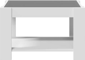 vidaXL vidaXL Stolik kawowy z LED, biały 73x53x45 cm, materiał drewnopochodny 6