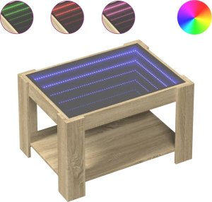 vidaXL Stolik kawowy z LED, dąb sonoma, 73x53x45 cm 2