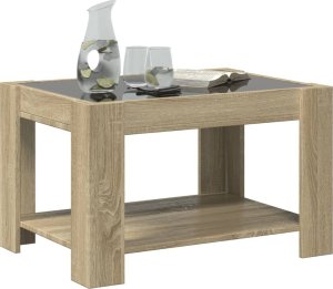 vidaXL Stolik kawowy z LED, dąb sonoma, 73x53x45 cm 5