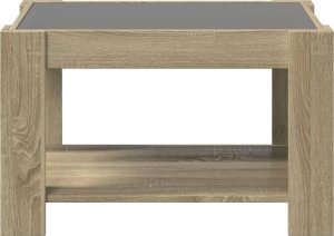 vidaXL Stolik kawowy z LED, dąb sonoma, 73x53x45 cm 6