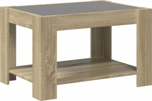 vidaXL Stolik kawowy z LED, dąb sonoma, 73x53x45 cm 8