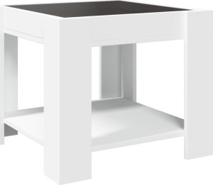 vidaXL Stolik kawowy z LED, biały 53x53x45 cm 8