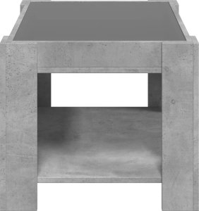 vidaXL Stolik kawowy z LED, szarość betonu, 73x53x45 cm 7
