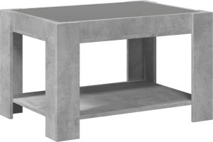 vidaXL Stolik kawowy z LED, szarość betonu, 73x53x45 cm 8