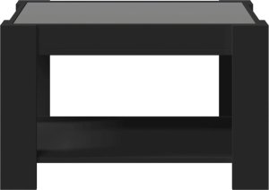 vidaXL Stolik kawowy z LED czarny 73x53x45 cm 6