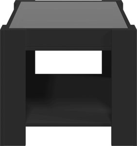 vidaXL Stolik kawowy z LED czarny 73x53x45 cm 7