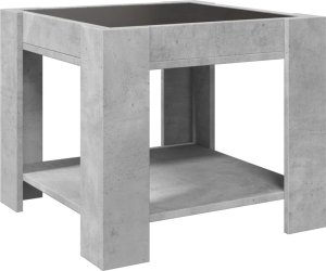 vidaXL Stolik kawowy z LED, szarość betonu, 53x53x45 cm 8