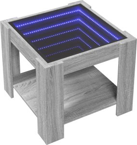 vidaXL vidaXL Stolik kawowy z LED, szary dąb sonoma, 53x53x45 cm 3