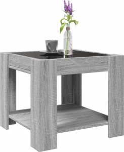 vidaXL vidaXL Stolik kawowy z LED, szary dąb sonoma, 53x53x45 cm 5