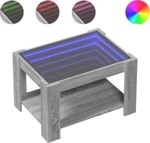 vidaXL Stolik kawowy z LED, szary dąb sonoma, 73x53x45 cm 2