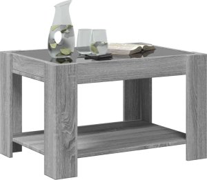 vidaXL Stolik kawowy z LED, szary dąb sonoma, 73x53x45 cm 5