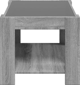 vidaXL Stolik kawowy z LED, szary dąb sonoma, 73x53x45 cm 7