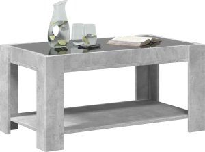 vidaXL Stolik kawowy z LED, szarość betonu, 93x53x45 cm 5