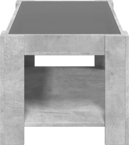 vidaXL Stolik kawowy z LED, szarość betonu, 93x53x45 cm 7