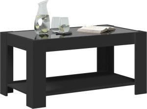 vidaXL Stolik kawowy z LED czarny 93x53x45 cm 5