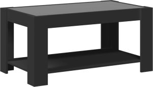 vidaXL Stolik kawowy z LED czarny 93x53x45 cm 8