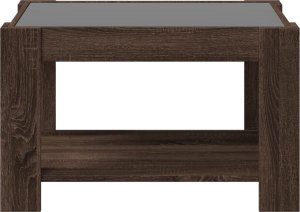 vidaXL Stolik kawowy z LED, brązowy dąb, 73x53x45 cm 6