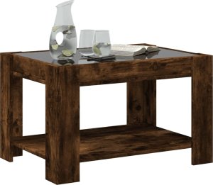 vidaXL vidaXL Stolik kawowy z LED, opalany dąb, 73x53x45 cm 5