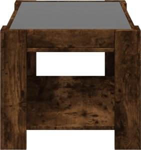 vidaXL vidaXL Stolik kawowy z LED, opalany dąb, 73x53x45 cm 7